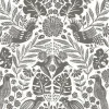 A-Street Prints Terrace Nestle Wallpaper - Charcoal