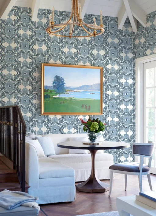 A-Street Prints Terrace Villa Wallpaper - Blue
