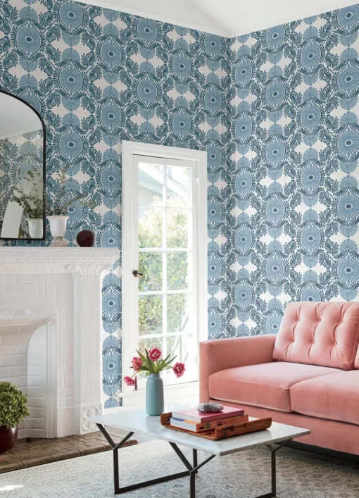 A-Street Prints Terrace Villa Wallpaper - Blue