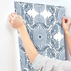 A-Street Prints Terrace Villa Wallpaper - Blue