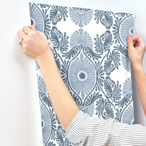 A-Street Prints Terrace Villa Wallpaper - Blue