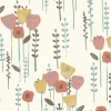 A-Street Prints Whimsy Mabel Floral Wallpaper - Coral