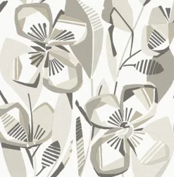 A-Street Prints Whimsy Nathalie Blooms Wallpaper - Beige