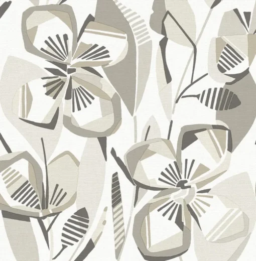 A-Street Prints Whimsy Nathalie Blooms Wallpaper - Beige