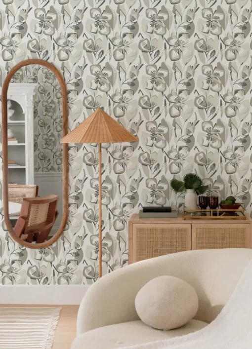 A-Street Prints Whimsy Nathalie Blooms Wallpaper - Beige
