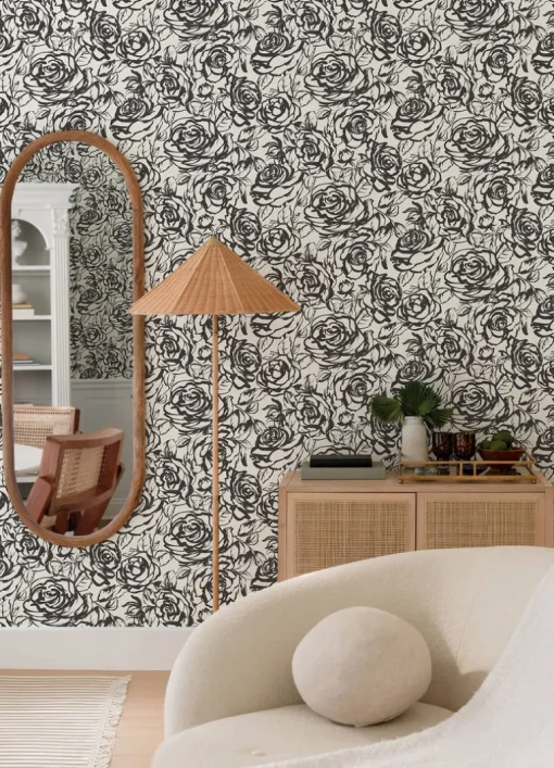 A-Street Prints Whimsy Nelda Wallpaper - Black