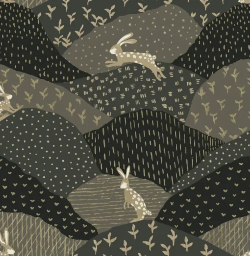 A-Street Prints Whimsy Peter Rabbit Wallpaper - Black