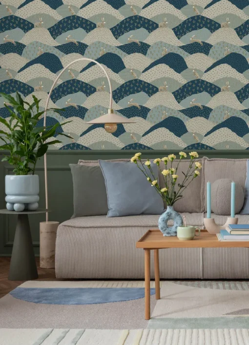 A-Street Prints Whimsy Peter Rabbit Wallpaper - Blue