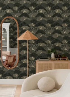 A-Street Prints Whimsy Peter Rabbit Wallpaper - Black