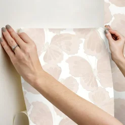 Aviva Stanoff Monarch Peel & Stick Wallpaper - Pink