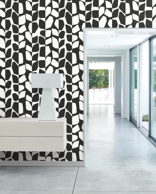 Black & White Resource Library Primitive Vines Wallpaper - Black & White