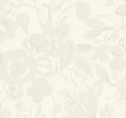 Blooms Second Edition Brushstroke Floral Wallpaper - Pearl
