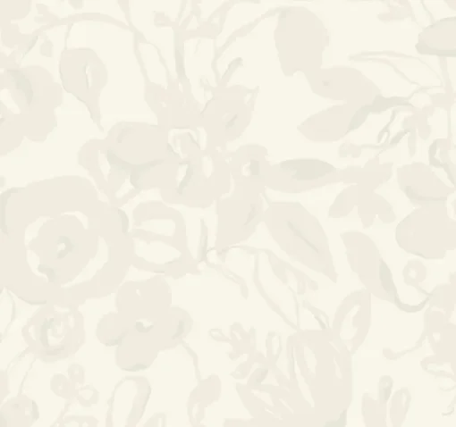 Blooms Second Edition Brushstroke Floral Wallpaper - Pearl