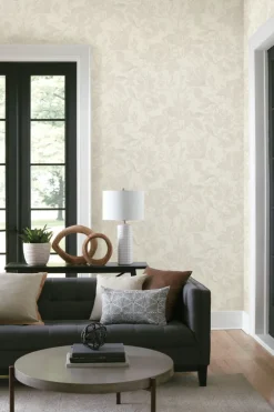 Blooms Second Edition Brushstroke Floral Wallpaper - Pearl