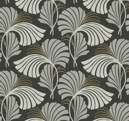 Candice Olson After 8 Dancing Leaves Wallpaper - Black