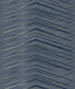Candice Olson After 8 Glistening Chevron Wallpaper - Navy