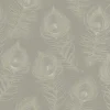 Candice Olson Casual Elegance Regal Peacock Wallpaper - Mink