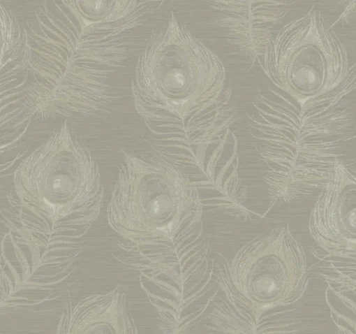 Candice Olson Casual Elegance Regal Peacock Wallpaper - Mink