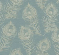 Candice Olson Casual Elegance Regal Peacock Wallpaper - Dark Teal