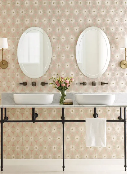 Candice Olson Modern Artisan Everlasting Wallpaper - Coral & Gold