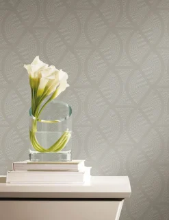 Candice Olson Modern Artisan Opposites Attract Wallpaper - Cream