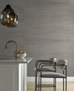 Candice Olson Modern Nature Metallic Jute Wallpaper - Silver