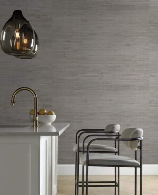 Candice Olson Modern Nature Metallic Jute Wallpaper - Silver