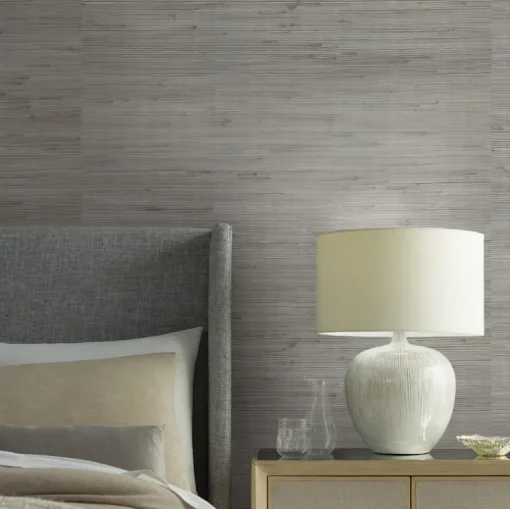 Candice Olson Modern Nature Metallic Jute Wallpaper - Silver