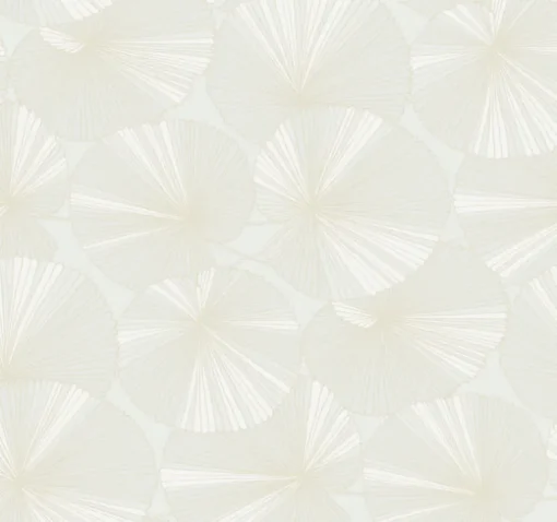 Candice Olson Natural Discovery Layered Lily Pads Wallpaper - White