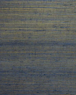 Candice Olson Natural Splendor Grasscloth Wallpaper - Indigo & Gold
