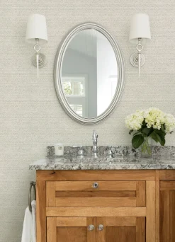 Chesapeake Blue Heron Balantine Weave Wallpaper - Neutral