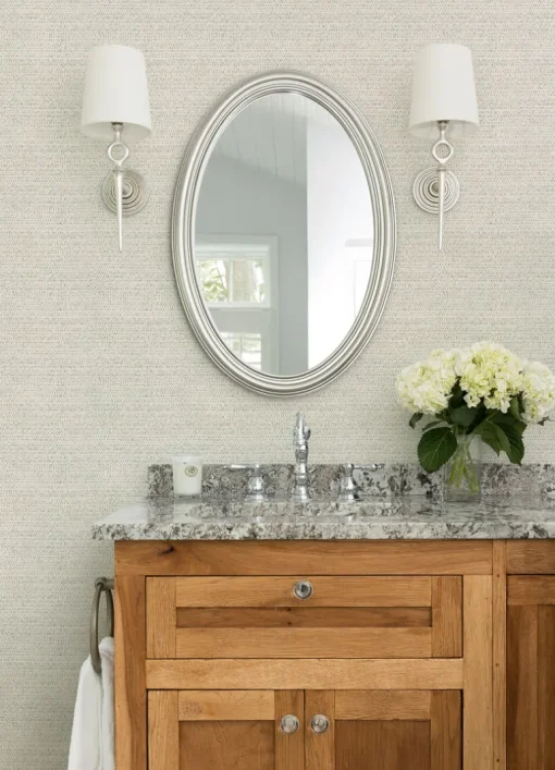 Chesapeake Blue Heron Balantine Weave Wallpaper - Neutral