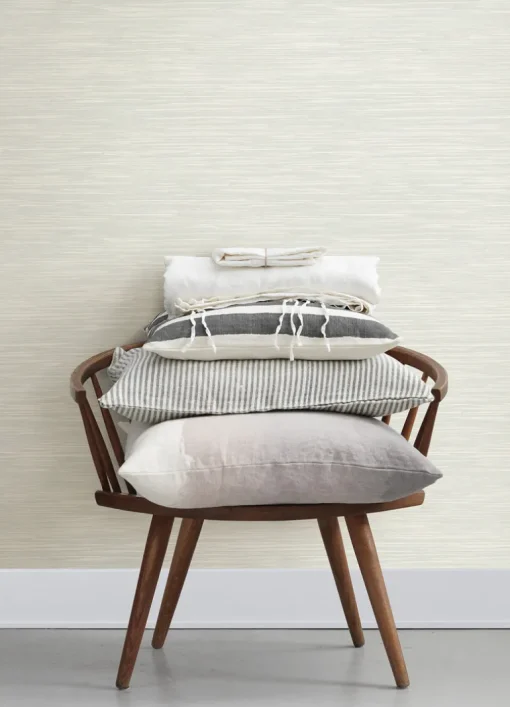 Chesapeake Blue Heron Grassweave Faux Grasscloth Wallpaper - Aqua
