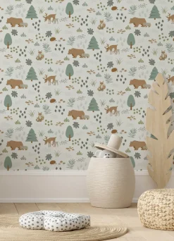 Chesapeake Fable Finola Bears Wallpaper - Moss