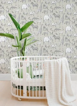 Chesapeake Fable Kenji Safari Wallpaper - Taupe