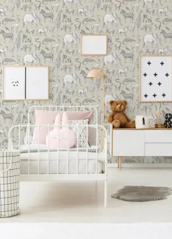 Chesapeake Fable Kenji Safari Wallpaper - Taupe