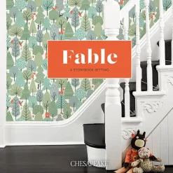 Chesapeake Fable Zev Butterfly Wallpaper - Blue