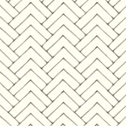 Chesapeake Kinfolk Oswin Herringbone Wallpaper - Black