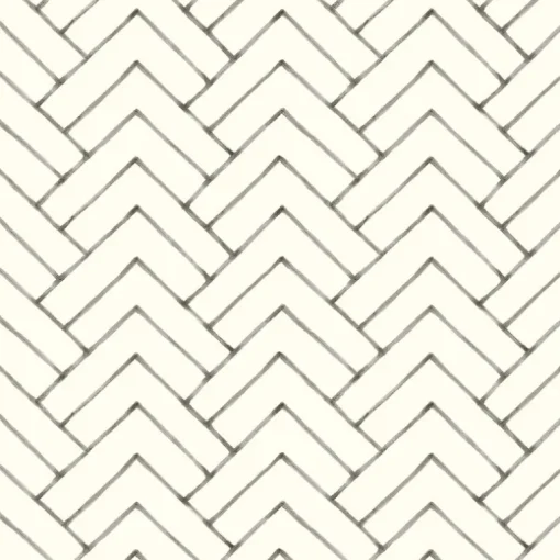 Chesapeake Kinfolk Oswin Herringbone Wallpaper - Black