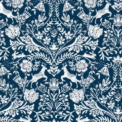 Chesapeake Thoreau Forest Dance Wallpaper - Navy