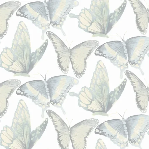 Chesapeake Thoreau Janetta Butterfly Wallpaper - Mint