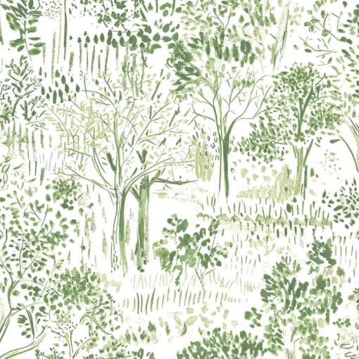 Chesapeake Thoreau Walden Forest Wallpaper - Green