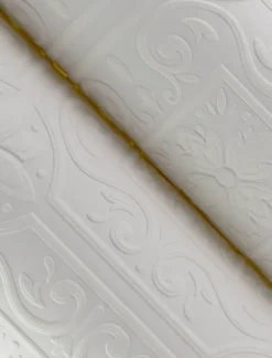 Chesapeake Wildflower Ibold Tin Ceiling Paintable Wallpaper - White