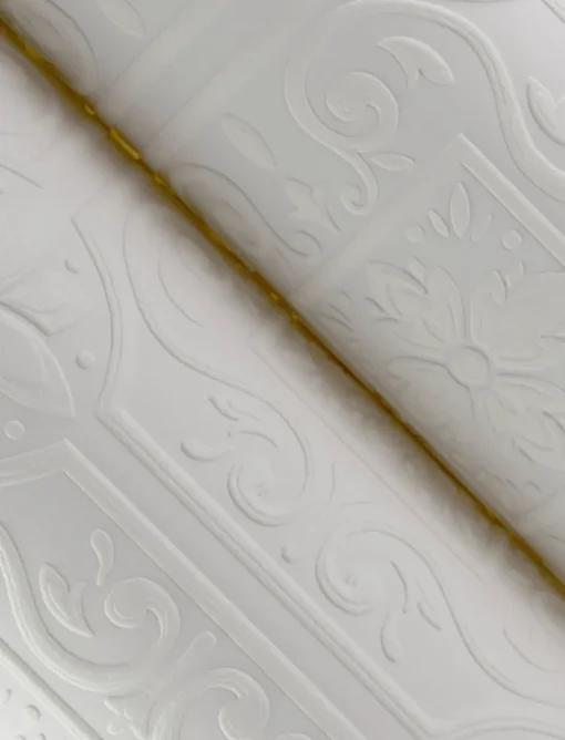 Chesapeake Wildflower Ibold Tin Ceiling Paintable Wallpaper - White
