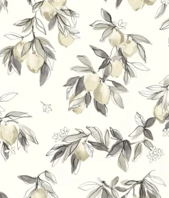 Chesapeake Wildflower Lemonade Wallpaper - Charcoal