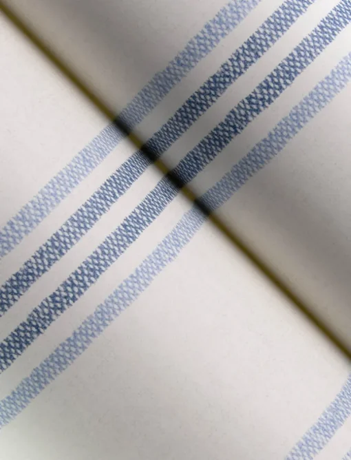 Chesapeake Wildflower Lovage Stripe Wallpaper - Blue