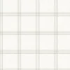 Chesapeake Wildflower Twain Plaid Wallpaper - Light Grey
