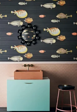 Cole & Son Acquario Wallpaper - Black & Multi