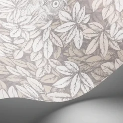 Cole & Son Fornasetti Senza Tempo II Foglie E Civette Wallpaper - White