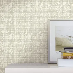 Color Digest Wires Crossed Wallpaper - Off White